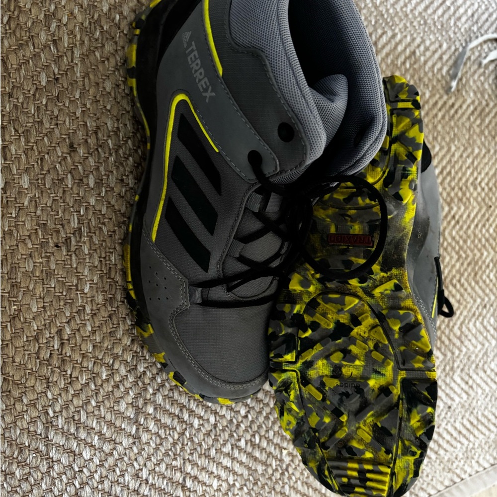 Adidas Terrex Kids Gray and Yellow Shoes
